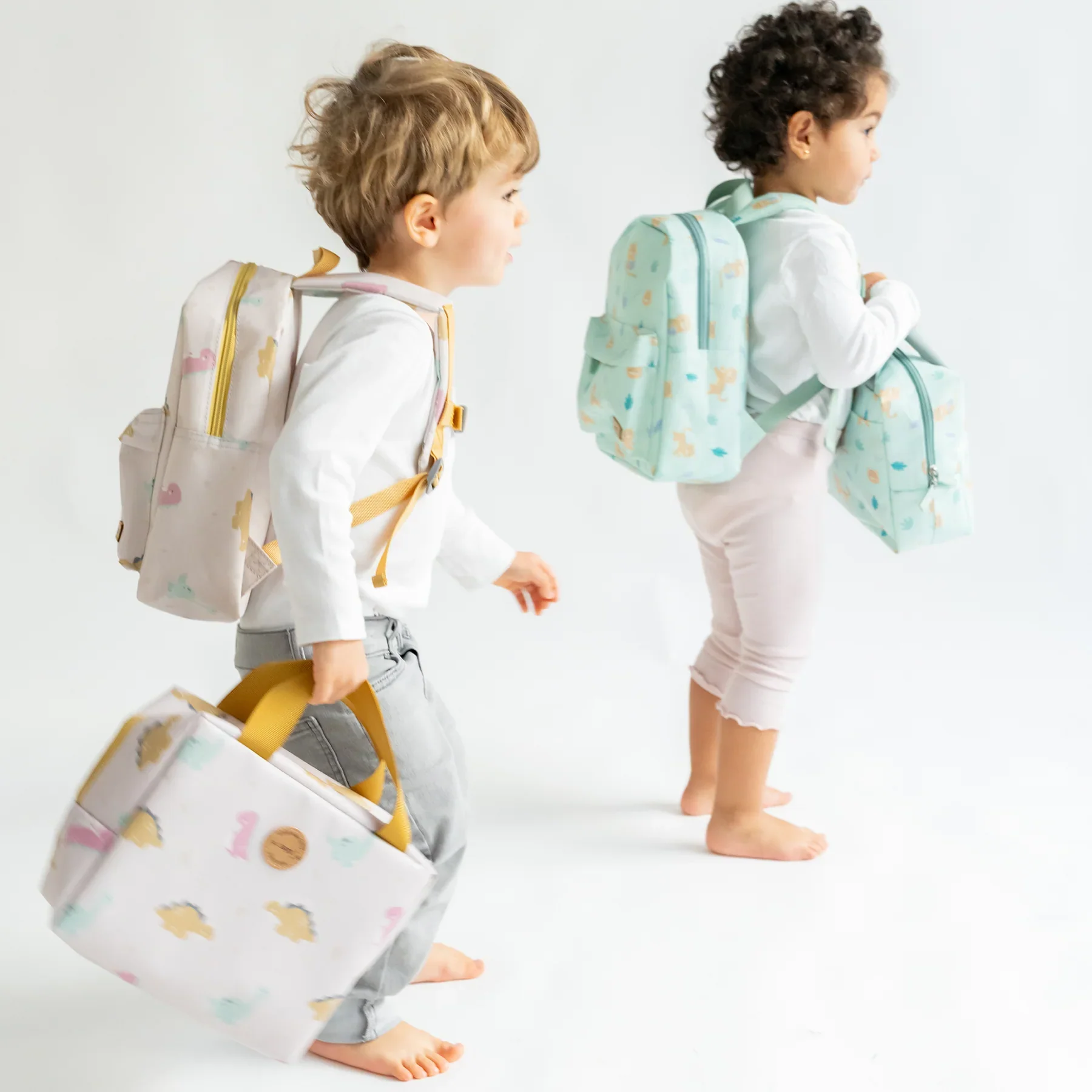 Mochila Happy Dinos Mostaza – Saro